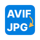 Convert AVIF to JPG  screen for extension Chrome web store in OffiDocs Chromium