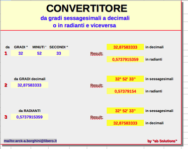 Descărcare gratuită Convertitore da gradi sessagesimali a decimali DOC, XLS sau PPT șablon gratuit pentru a fi editat cu LibreOffice online sau OpenOffice Desktop online