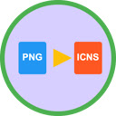 Convert PNG to ICNS  screen for extension Chrome web store in OffiDocs Chromium