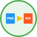 Convert PNG to ICO  screen for extension Chrome web store in OffiDocs Chromium