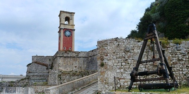Gratis download Corfu Fortress Mediterranean - gratis foto of afbeelding om te bewerken met GIMP online afbeeldingseditor