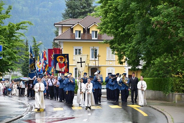 Free download Corpus Christi Procession Flags -  free photo or picture to be edited with GIMP online image editor