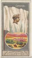 Free download Corsica, from the City Flags series (N6) for Allen & Ginter Cigarettes Brands free photo or picture to be edited with GIMP online image editor