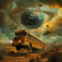 Cosmic School Bus Returns to the World Live Wallpaper  screen for extension Chrome web store in OffiDocs Chromium