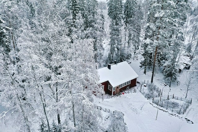 Free download cottage forest frost winter snow free picture to be edited with GIMP free online image editor