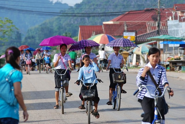 Free download countryside asia laos bicycle ride free picture to be edited with GIMP free online image editor