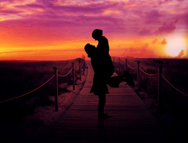 Free download Couple Dusk Romance -  free photo or picture to be edited with GIMP online image editor