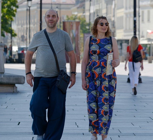 Free download couple walking outdoors pavement free picture to be edited with GIMP free online image editor