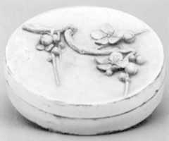 Free download Covered Box for Incense with Molded Blossoming Plum Branch Design free photo or picture to be edited with GIMP online image editor