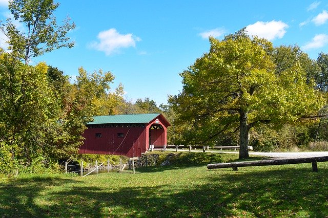 Download grátis Covered Bridge Vermont Arlington - foto ou imagem gratuita a ser editada com o editor de imagens online GIMP