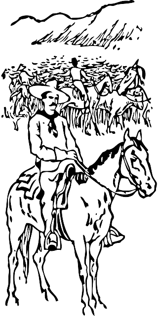 Free download Cowboy Horse Riding - Free vector graphic on Pixabay free illustration to be edited with GIMP free online image editor