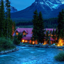 Cozy Lodge by the Rushing River  screen for extension Chrome web store in OffiDocs Chromium