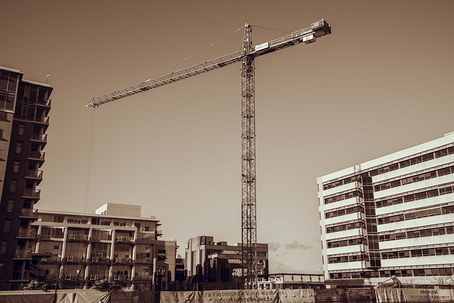 Free download crane construction sepia buildings free picture to be edited with GIMP free online image editor