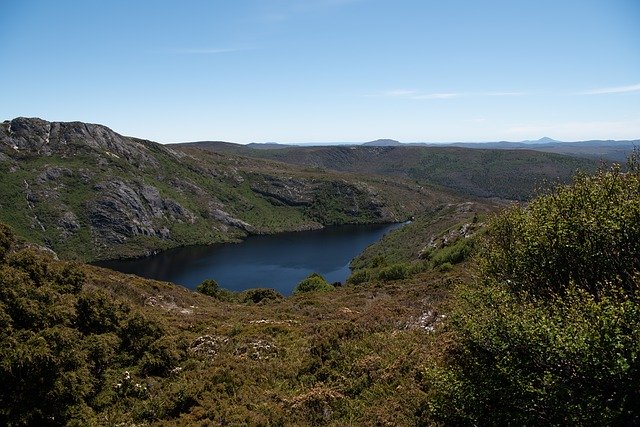 Free download Crater Lake Tasmania Scenery -  free photo or picture to be edited with GIMP online image editor