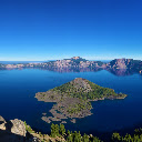 Crater Lake Under a Deep Blue Sky  screen for extension Chrome web store in OffiDocs Chromium