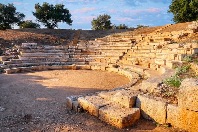 ดาวน์โหลดฟรี Crete amphitheatre กรีซ ภาพธรรมชาติฟรีที่จะแก้ไขด้วย GIMP โปรแกรมแก้ไขภาพออนไลน์ฟรี