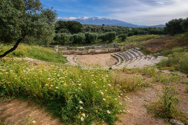 Free download Crete Greece Amphitheater -  free photo or picture to be edited with GIMP online image editor