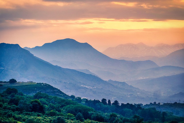 Free download crete greece mountains silhouettes free picture to be edited with GIMP free online image editor