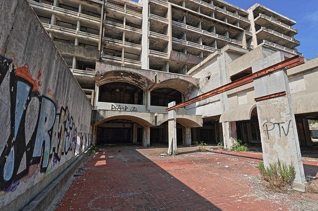 Free download Croatia Kupari Abandoned -  free photo or picture to be edited with GIMP online image editor