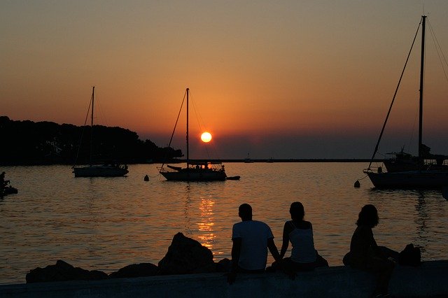 Free download Croatia Sunset Sea -  free photo or picture to be edited with GIMP online image editor