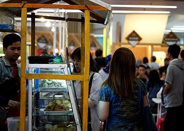 Free download crowded people store market food free picture to be edited with GIMP free online image editor