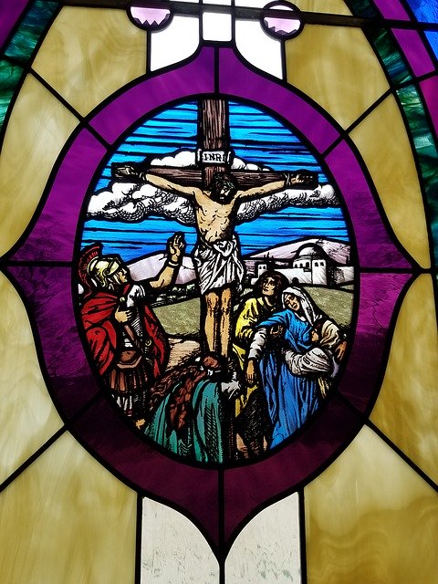 Free download Crucifixion Window Passion -  free photo or picture to be edited with GIMP online image editor