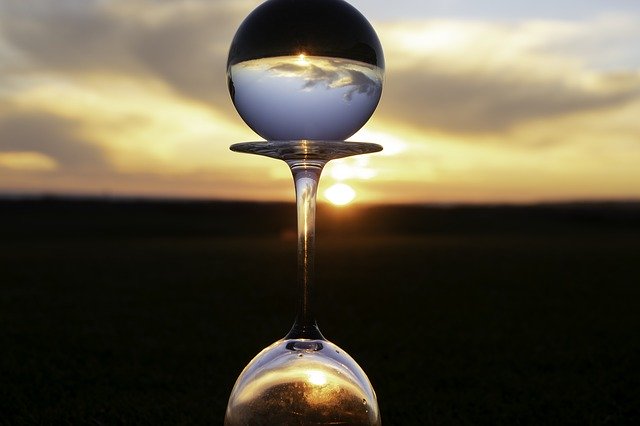 Free download Crystal Ball Sunset Horizon Wine -  free photo or picture to be edited with GIMP online image editor