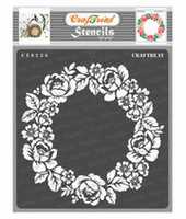 Free download CTS 236 Rose Wreath Stencil free photo or picture to be edited with GIMP online image editor