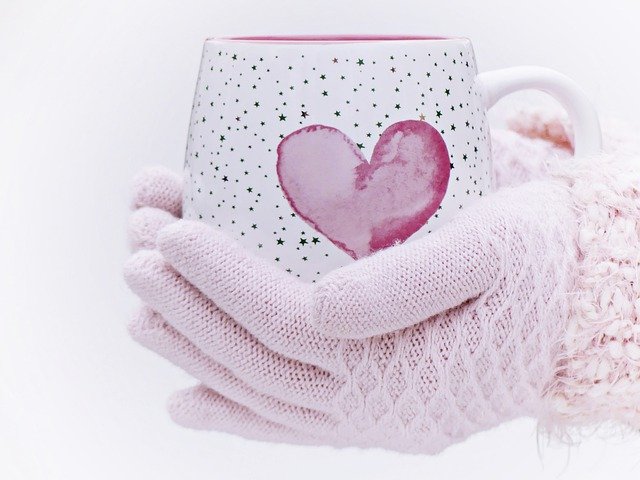 Free download cup heart gloves winter tea love free picture to be edited with GIMP free online image editor