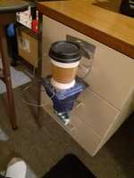 Free download Cup Holder Attached To Desk 06182021 free photo or picture to be edited with GIMP online image editor