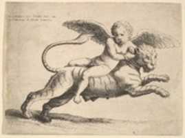 Free download Cupid on a Tiger free photo or picture to be edited with GIMP online image editor
