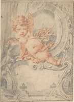 Free download Cupid posed in an Ornamental Cartouche free photo or picture to be edited with GIMP online image editor