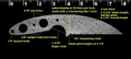 Free download Custom Damascus Wharncliffe Template Blank free photo or picture to be edited with GIMP online image editor