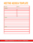 Free download Customizable Meeting Agenda Template DOC, XLS or PPT template free to be edited with LibreOffice online or OpenOffice Desktop online