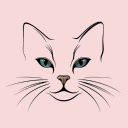 Cute cat face  screen for extension Chrome web store in OffiDocs Chromium