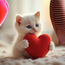 Cute Kitten Heart Live Wallpaper  screen for extension Chrome web store in OffiDocs Chromium