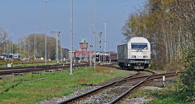 Free download Cuxhaven Hbf Tracks Signal -  free photo or picture to be edited with GIMP online image editor
