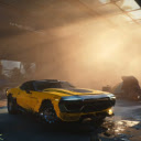 Cyberpunk 2077 Yellow Super Car live wallpaper  screen for extension Chrome web store in OffiDocs Chromium