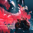 Cyberpunk Dragon Theme  screen for extension Chrome web store in OffiDocs Chromium