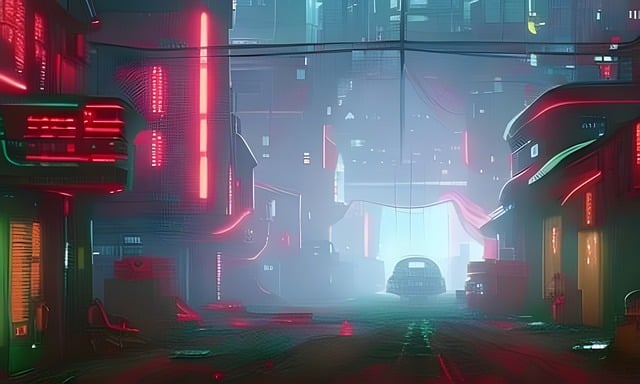 Free download cyberpunk future neon fog free picture to be edited with GIMP free online image editor