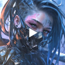Cyberpunk Girl’s Hidden Face Live Wallpaper New Tab  screen for extension Chrome web store in OffiDocs Chromium