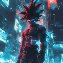 Cyberpunk Goku Rising  screen for extension Chrome web store in OffiDocs Chromium