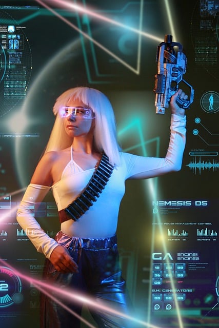 Free download cyborg woman action weapons future free picture to be edited with GIMP free online image editor