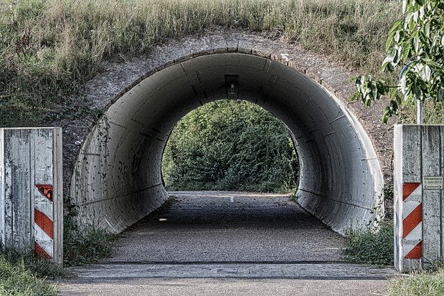 Free download Cycle Path Tunnel Walk -  free photo or picture to be edited with GIMP online image editor