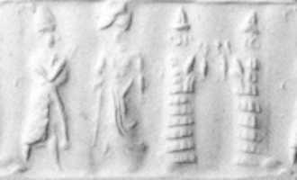 Free download Cylinder seal: suppliant goddesses and worshipers free photo or picture to be edited with GIMP online image editor