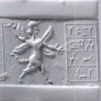 Free download Cylinder seal: winged demon free photo or picture to be edited with GIMP online image editor