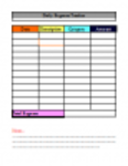 Free download Daily Expense Budget Tracking Template DOC, XLS or PPT template free to be edited with LibreOffice online or OpenOffice Desktop online
