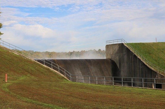 Free download Dam Spillway Lake North -  free photo or picture to be edited with GIMP online image editor
