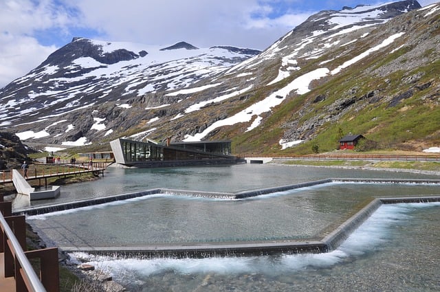 Free download dam stream water norway free picture to be edited with GIMP free online image editor