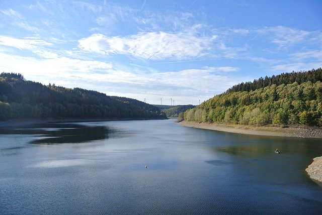 تنزيل Dam Water Landscape - صورة مجانية أو صورة مجانية ليتم تحريرها باستخدام محرر الصور عبر الإنترنت GIMP